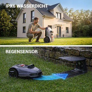 Natural Expressions Performance 7 Mähroboter ohne Begrenzungskabel mit Garage
