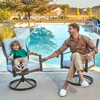 Swivel Rocking Chairs Dining Set - Natural Expressions