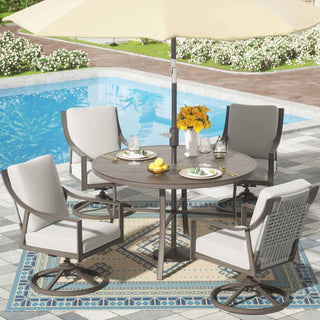 Swivel Rocking Chairs Dining Set - Natural Expressions