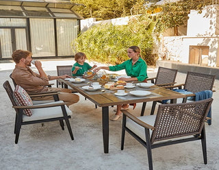 Natural Expressions 6 - seater Wicker dining set