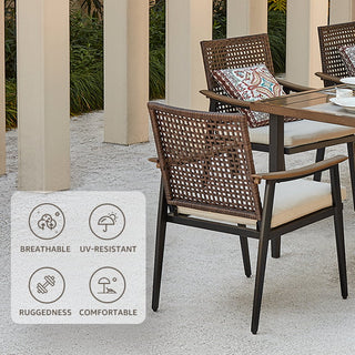 Natural Expressions 6 - seater Wicker dining set