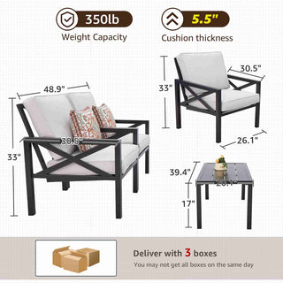 4 - Seater Patio Conversation Sets with Coffee Table - Natural Expressions