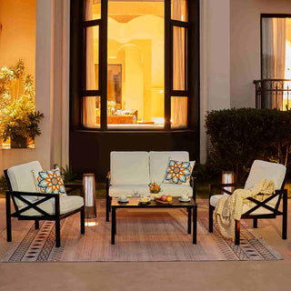 4 - Seater Patio Conversation Sets with Coffee Table - Natural Expressions