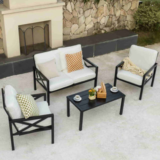 4 - Seater Patio Conversation Sets with Coffee Table - Natural Expressions