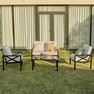 4 - Seater Patio Conversation Sets with Coffee Table - Natural Expressions