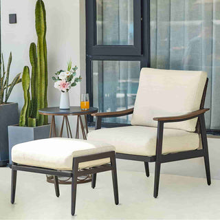 Patio Sofa With Multi - functional Ottoman - Natural Expressions