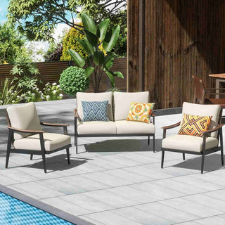 3 - Seater Wicker Back Conversation Set - Natural Expressions