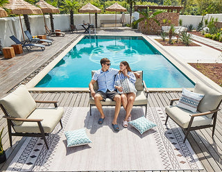 3 - Seater Wicker Back Conversation Set - Natural Expressions