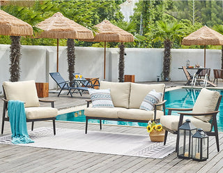 3 - Seater Wicker Back Conversation Set - Natural Expressions