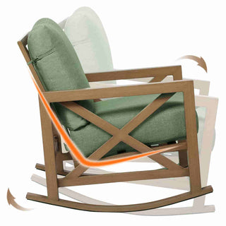 Patio Rocking Chair Set With Coffee Tables - Natural Expressions