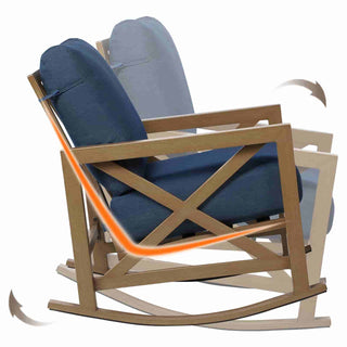Patio Rocking Chair Set With Coffee Tables - Natural Expressions