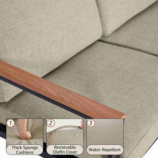 4 - Seater Mesh Back Conversation Set With Patio Coffee Table - Natural Expressions